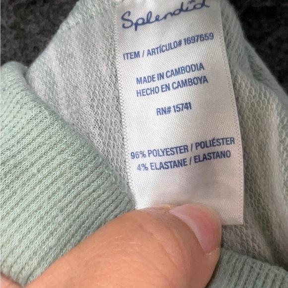 Splendid Green and White Pajamas Relaxed Fit Elastic Waistband - Picture 4 of 4